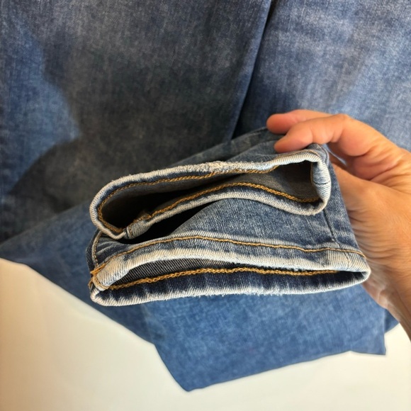 GOOD AMERICAN Sz 14-18 Jeans Always Fits Distressed Wiskering Mid-Wash High Rise - Picture 5 of 12